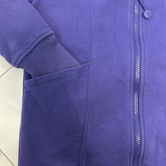 Girls' Fleece Full Zip Hooded Sweatshirt - All in Motion™ Purple L - Picture 2 of 4